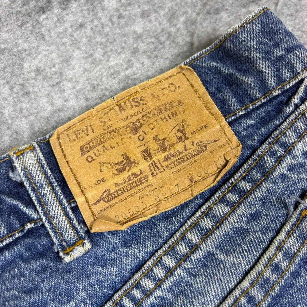 Vintage 90s Levis 505 Orange Tab Jeans Mens 34x31 Blue Straight Leg Made in USA